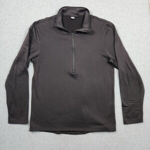 Condor Military Medium Black Thermal Knit Fleece Lined Half Zip Pullover Sweater